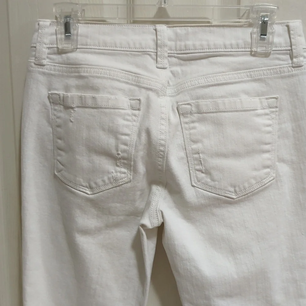 Loft Modern Skinny Women's White Distressed Jeans Size 2